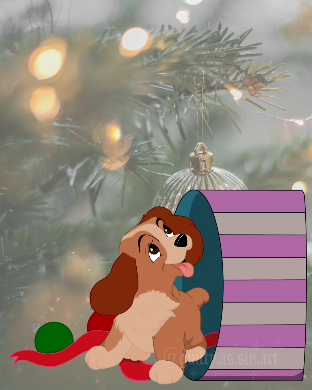 Christmas Morning Lady