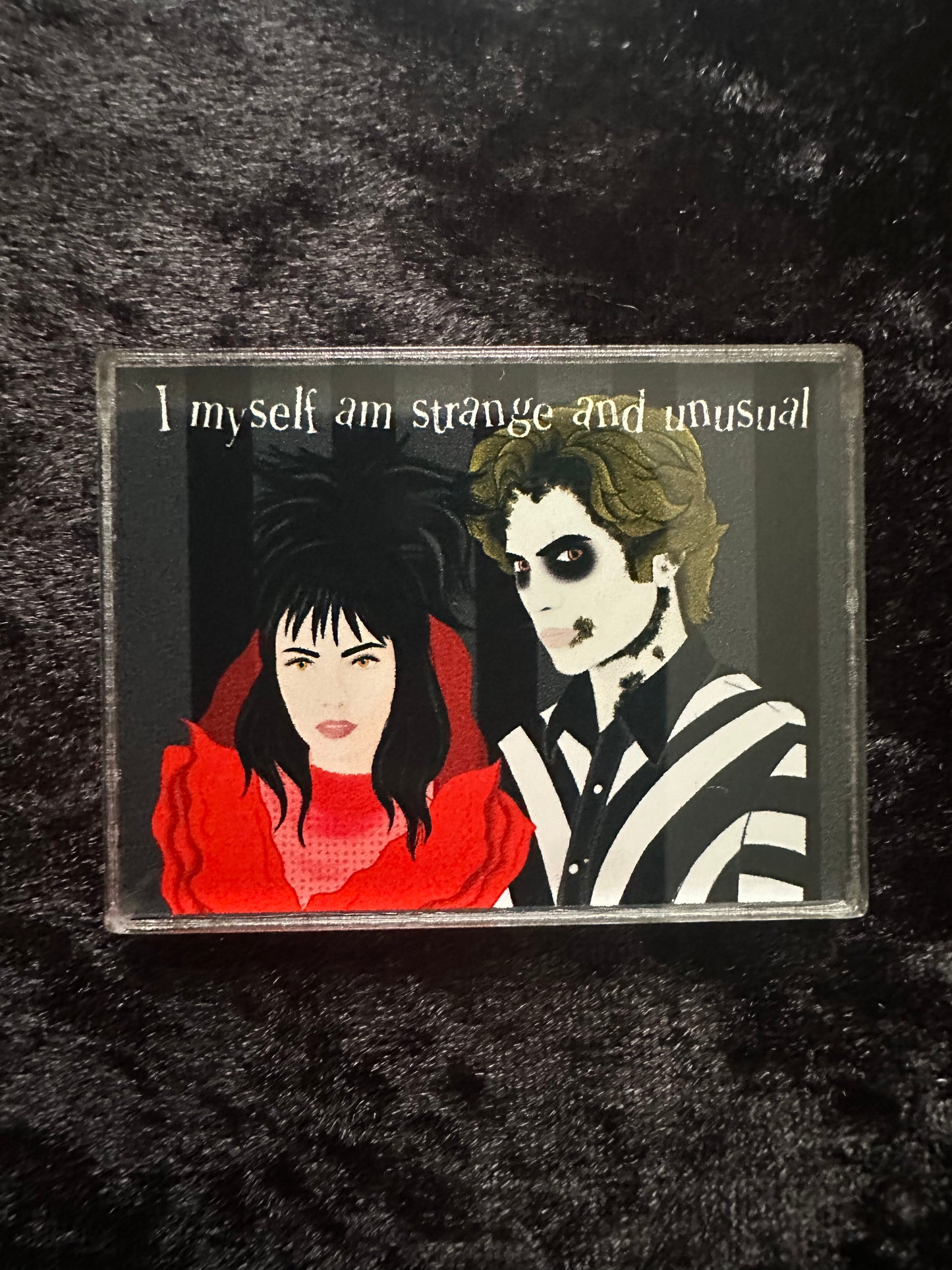 Beetlejuice Parody Acrylic Pin