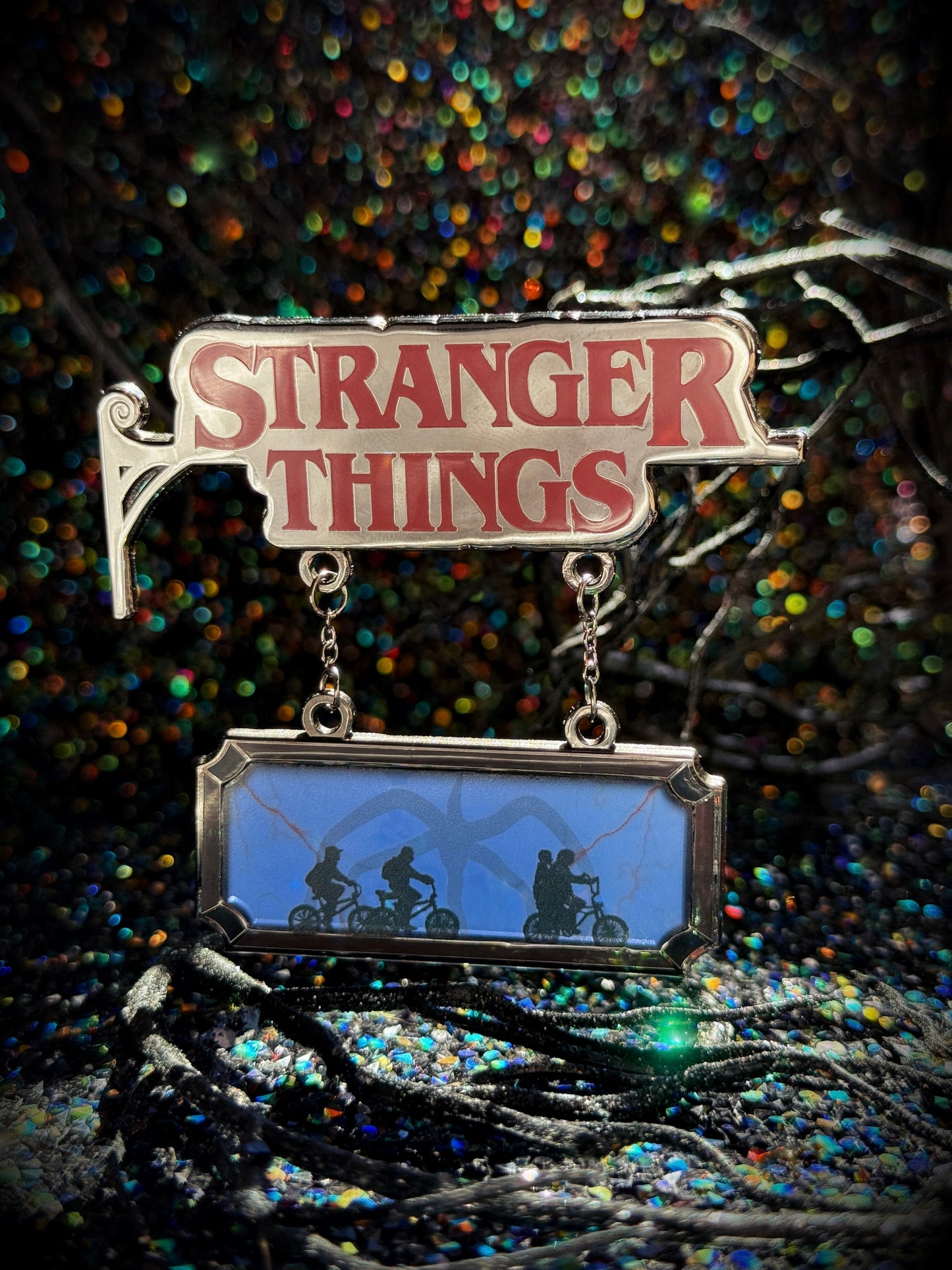 STRANGER THINGS SHOP SIGN ENAMEL PIN