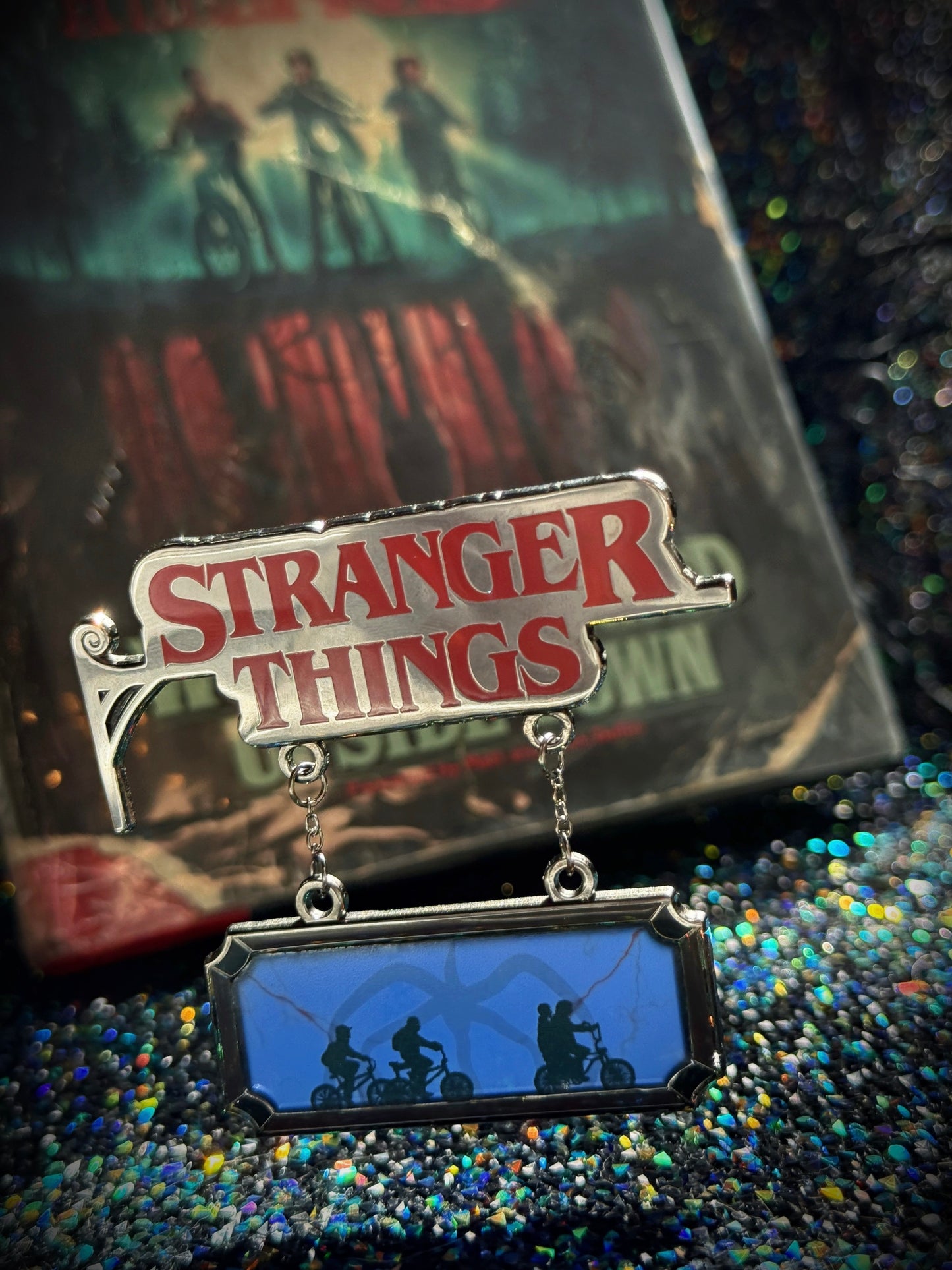 STRANGER THINGS SHOP SIGN ENAMEL PIN