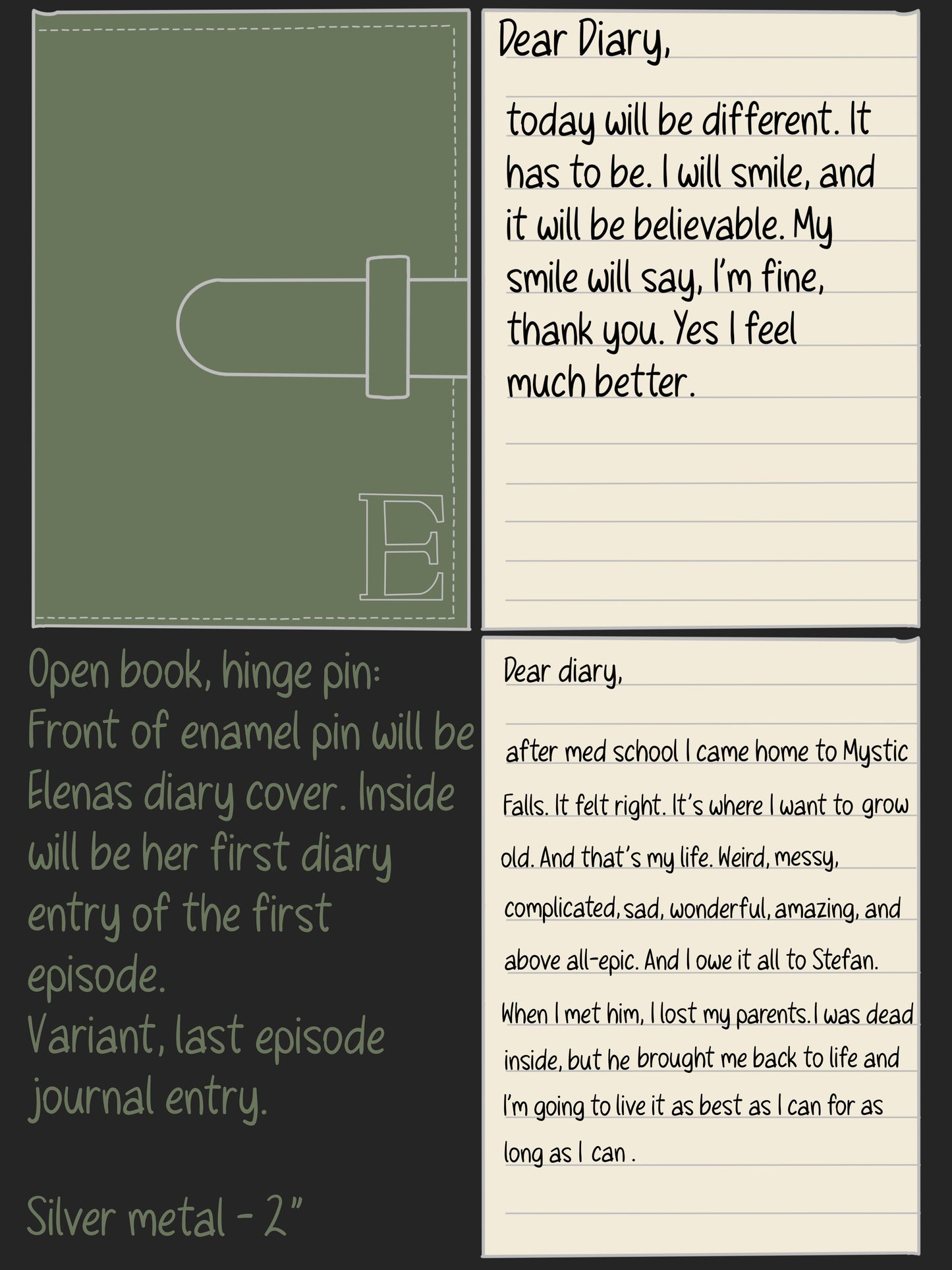 Elena’s Journal Hinge Pin Set